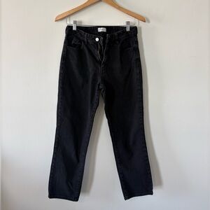 PacSun Cropped Black Straight Leg Jeans